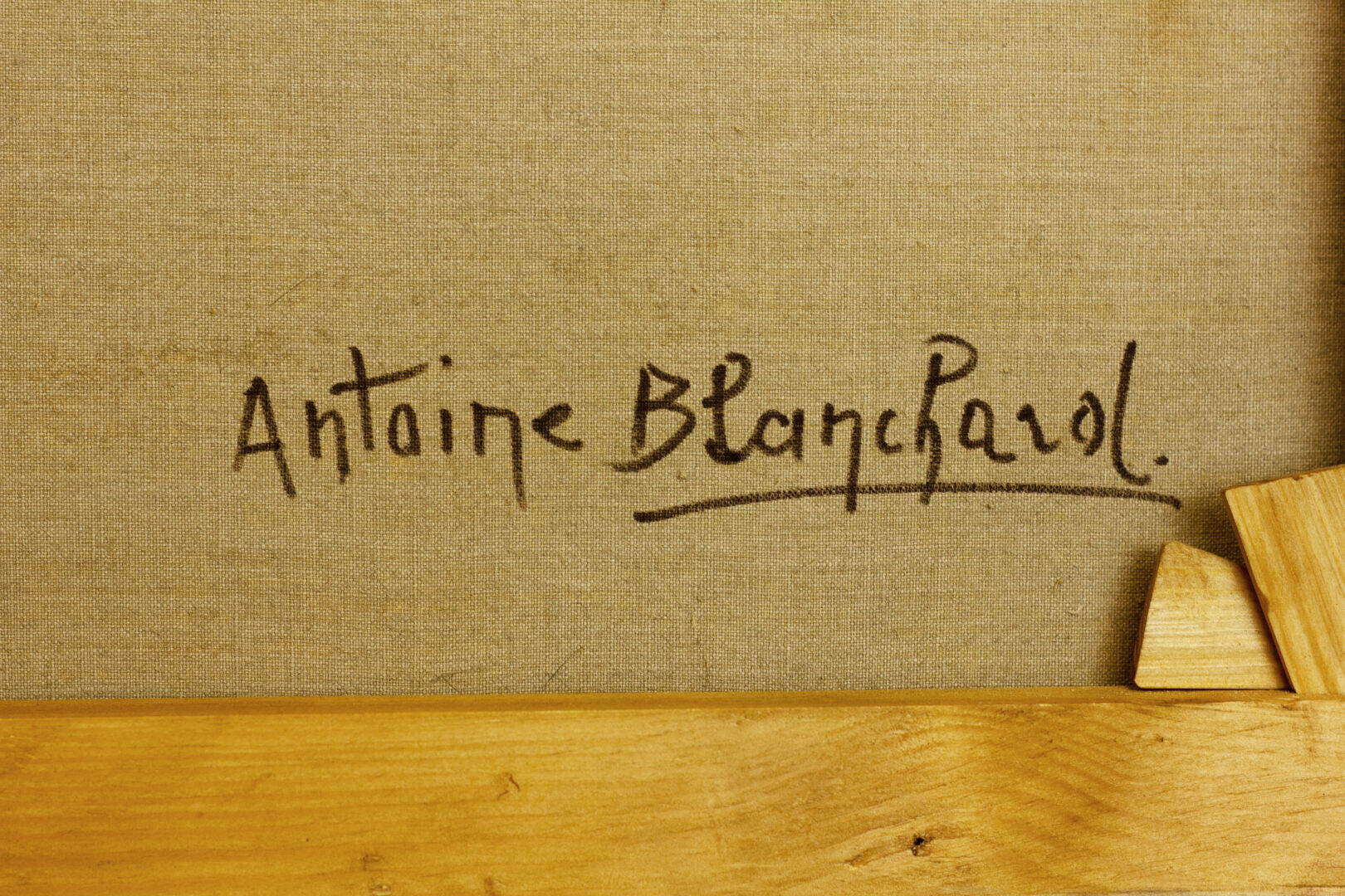 A. Blanchard - Untitled Back Signature