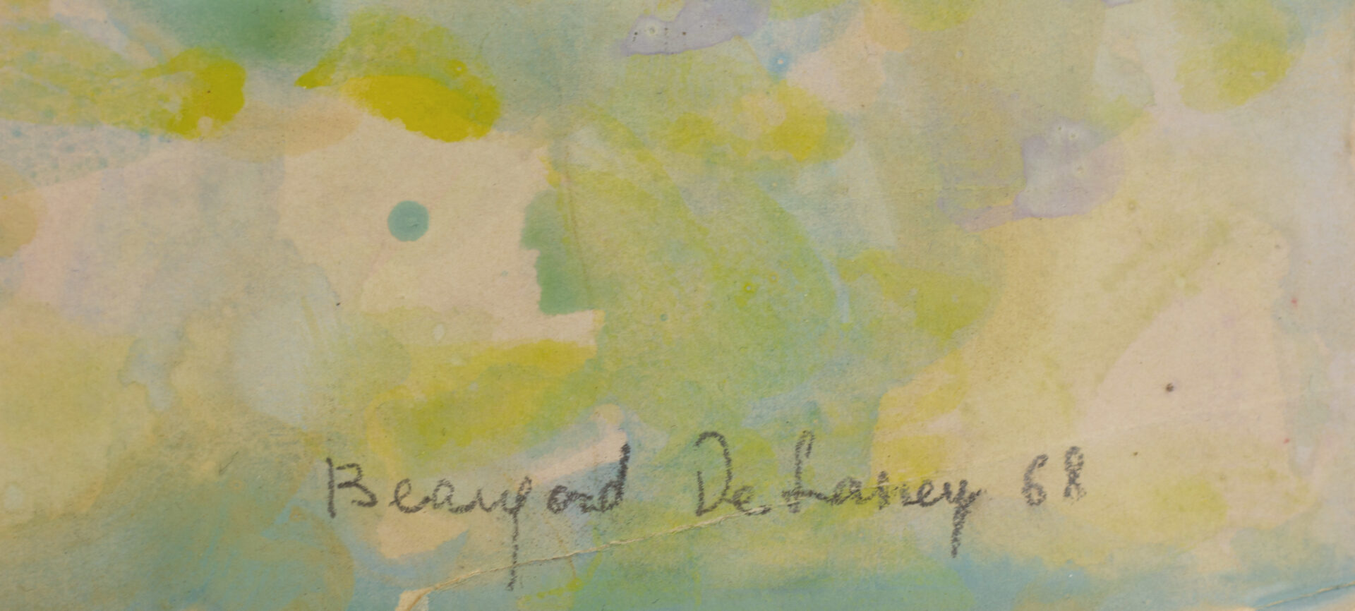 B. Delaney - Abstract Composition, 1968 Front Signature