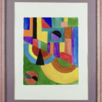 Sonia Delaunay - Geometric Abstraction with Vibrant Colors, Front With Frame