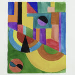 Sonia Delaunay - Geometric Abstraction with Vibrant Colors, Front Without Frame