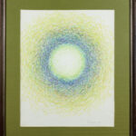 Wojciech Fangor - Hypnotic Color Field Composition, Front With Frame