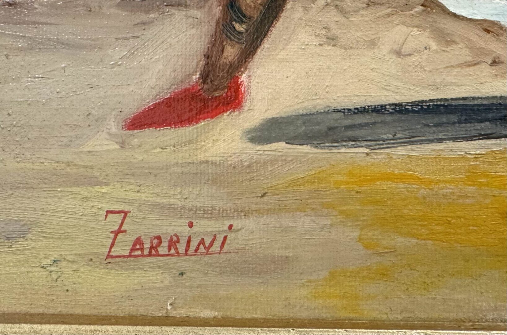 H. Zarrini - Man with Horse Front Signature