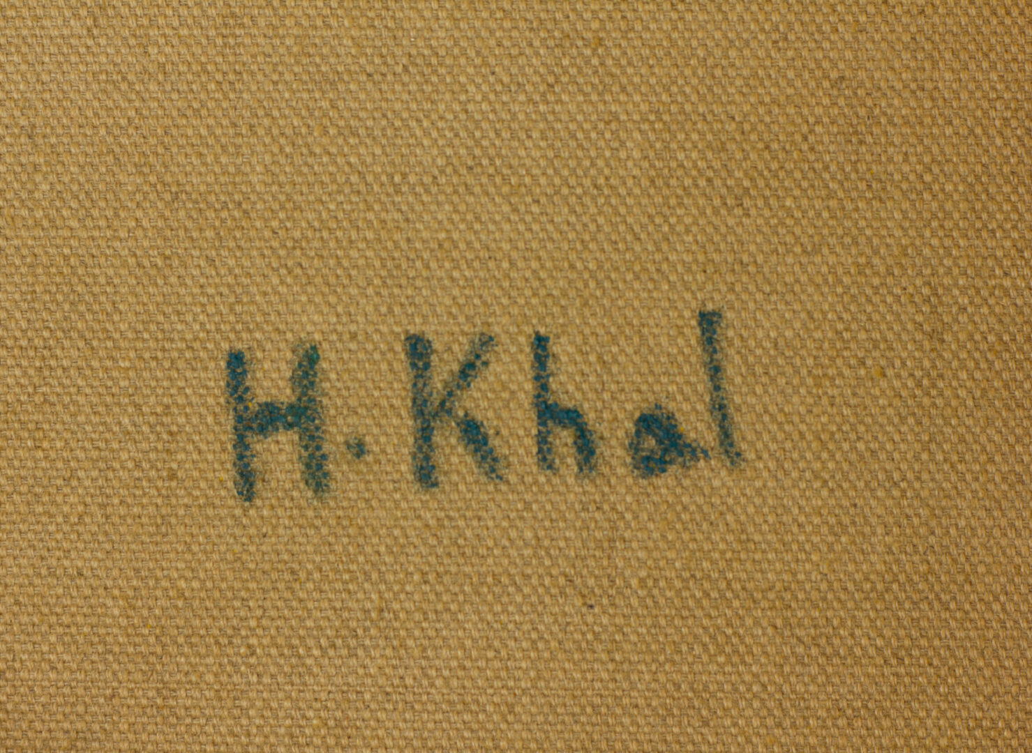 H. Khal - Untitled Back Signature