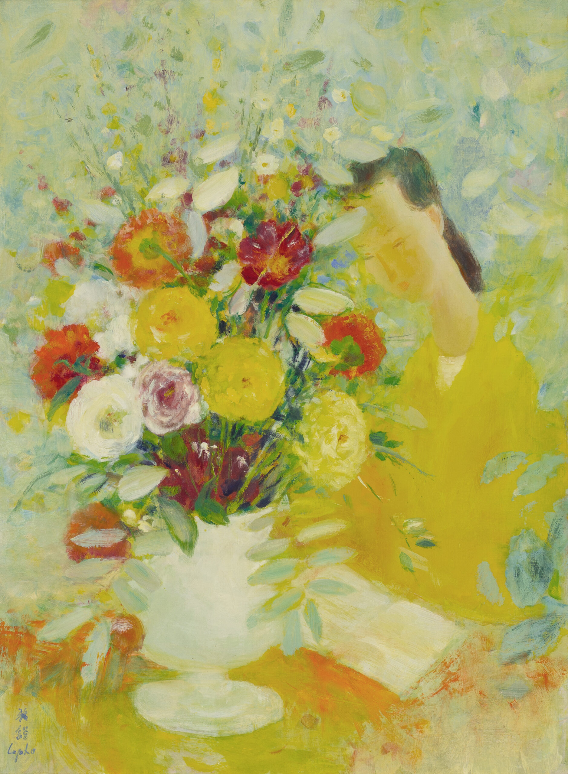 Le Pho Artist - Femme Aux Fleurs Front Without Frame