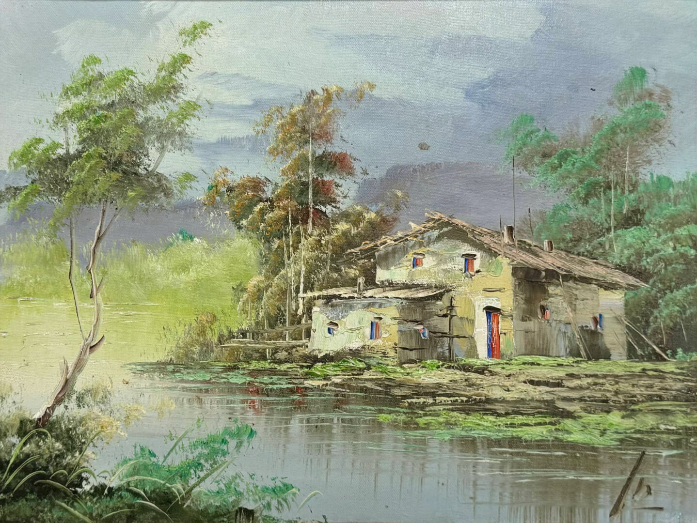 Unknown artist - Village Front Without Frame