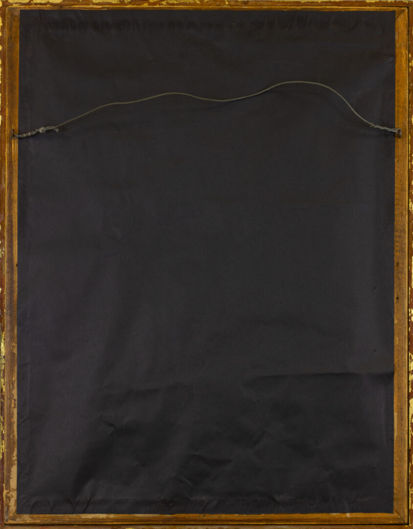 Rear side of Circle, 1971 by Wojciech Fangor, showing the frame and black backing.
