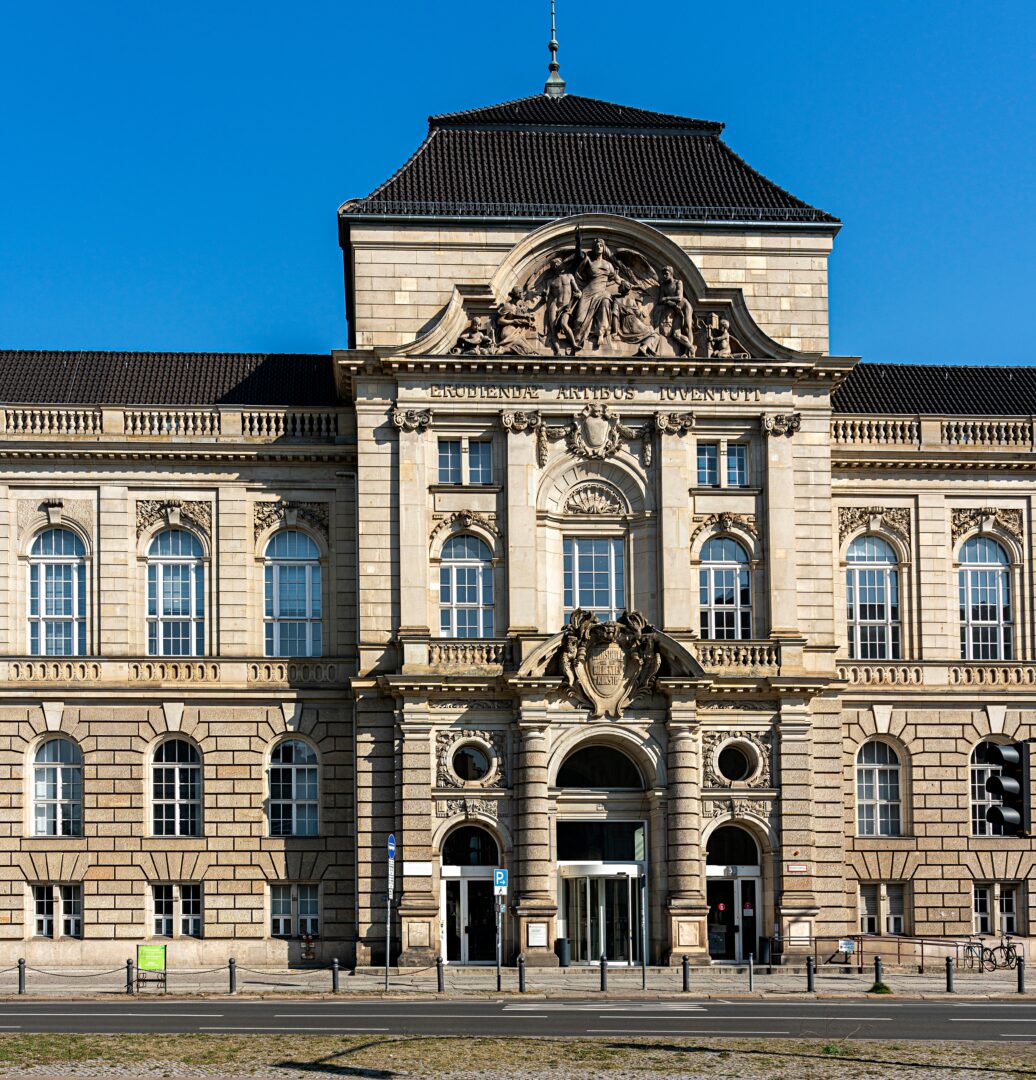 Hochschule für Bildende Künste in Berlin, the renowned art academy where Marwan Kassab-Bachi studied and developed his artistic style, influenced by German Expressionism.