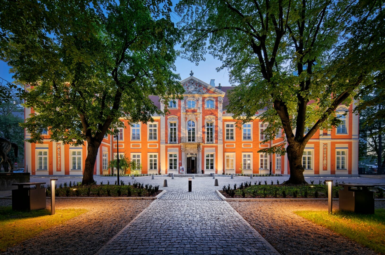 Exterior view of the National Museum in Gdańsk, Poland, an important institution showcasing Polish and international art, including works by Wojciech Fangor.