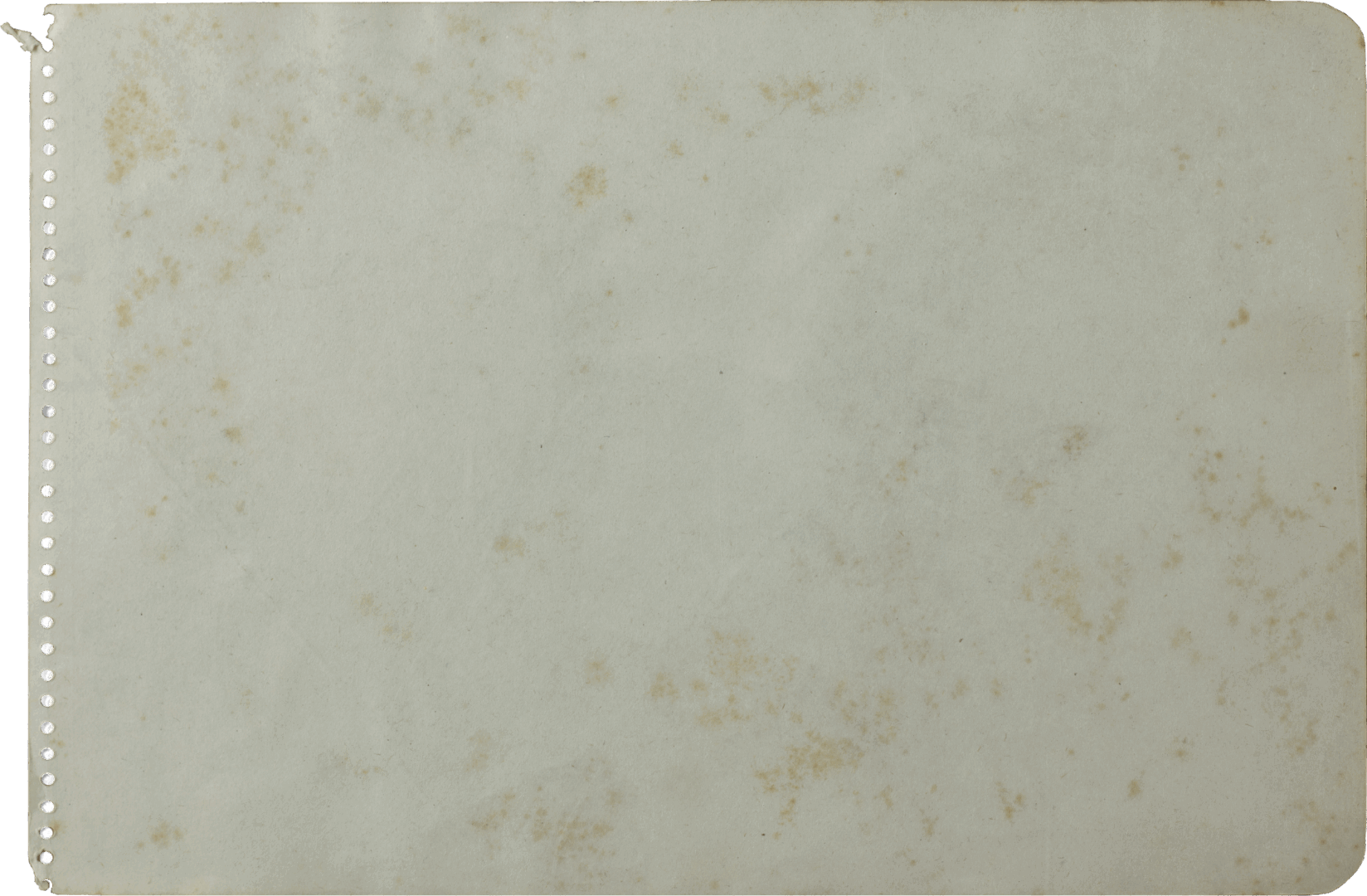 Reverse of the paper sheet used for Mariano Bertuchi’s 1950 watercolor