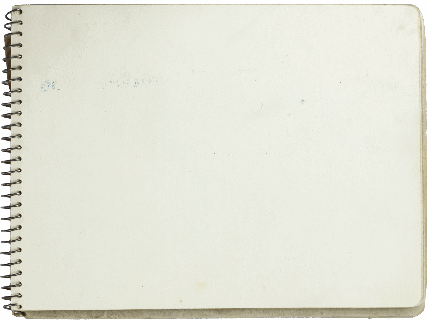 Verso of Mariano Bertuchi’s sketchbook page dated 24 October 1941, showing graphite transfer from the opposite drawing.