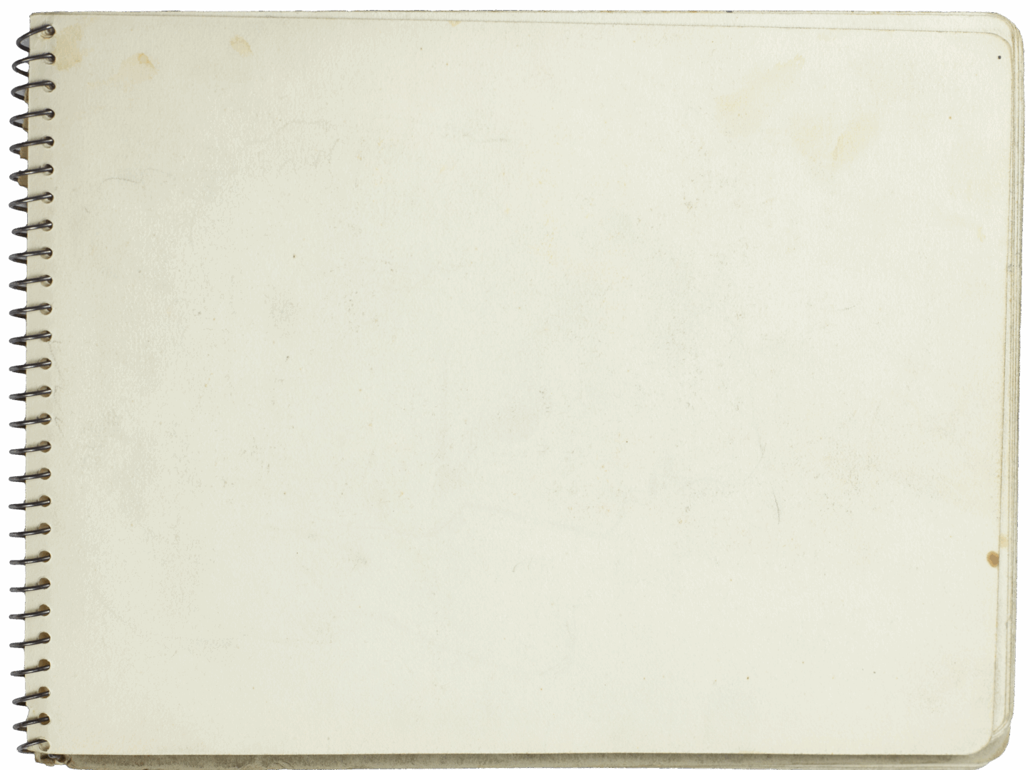 Blank page from Mariano Bertuchi’s sketchbook, showing signs of age and subtle surface marks.