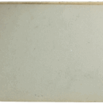 Plain cardboard back cover of a vintage spiral-bound sketchbook.