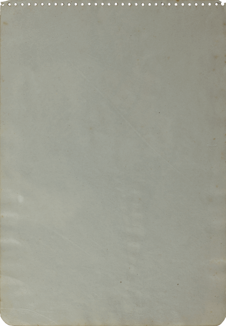 Reverse side of the sheet showing blank paper with sketchbook perforation