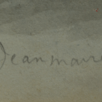 Detail of the inscription “Jeanmarie” on the verso side