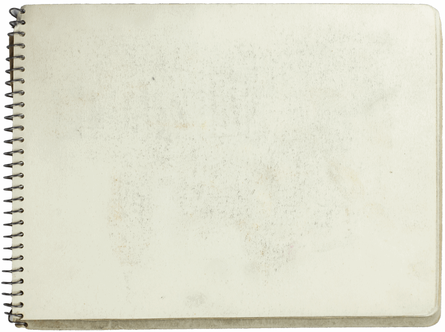 Blank page from the sketchbook of Mariano Bertuchi with subtle transfer from watercolor on adjacent page.