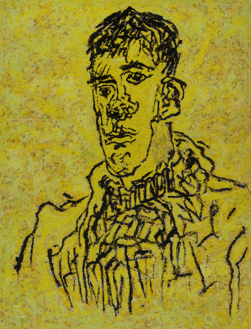 Beauford Delaney pinturas abstractas - 1966 retrato de James Baldwin en amarillo | Aurora & Athena Casa de Subastas Beauford Delaney pinturas abstractas - 1966 retrato de James Baldwin en amarillo