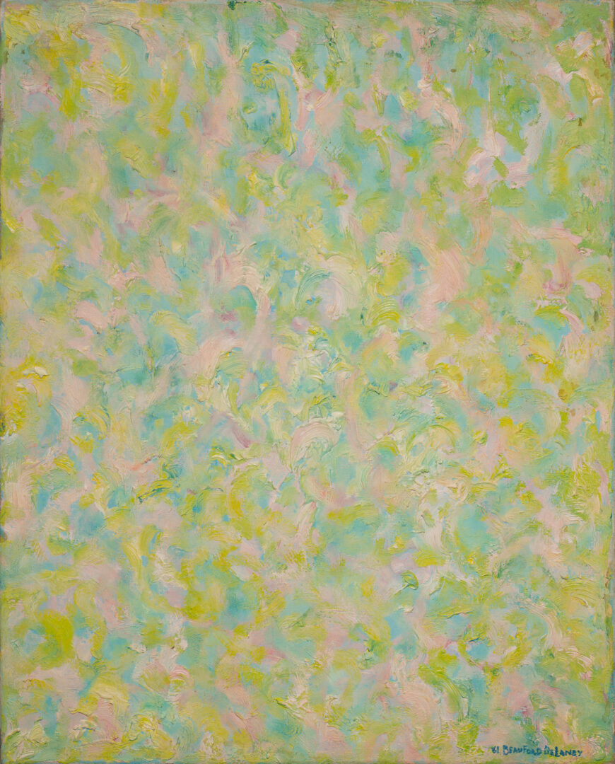 Beauford Delaney, Abstract Composition – full view of the colorful abstract painting