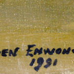 Ben Enwonwu’s signature and date on Africa Dances, 1991 – close-up detail