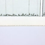 Christo – The Pont Neuf Wrapped. Detail of the handwritten annotation: "Lower part–steel structure for attachment fabric".