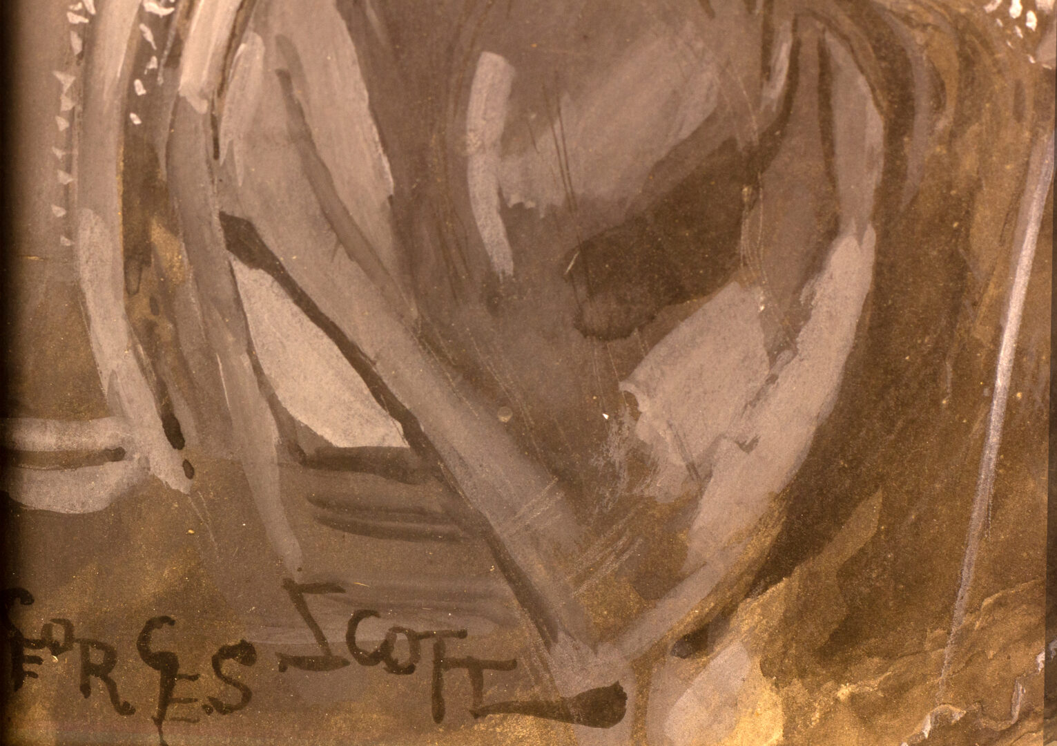 Artist signature on Georges Scott’s The Sabre Dance – lower left corner