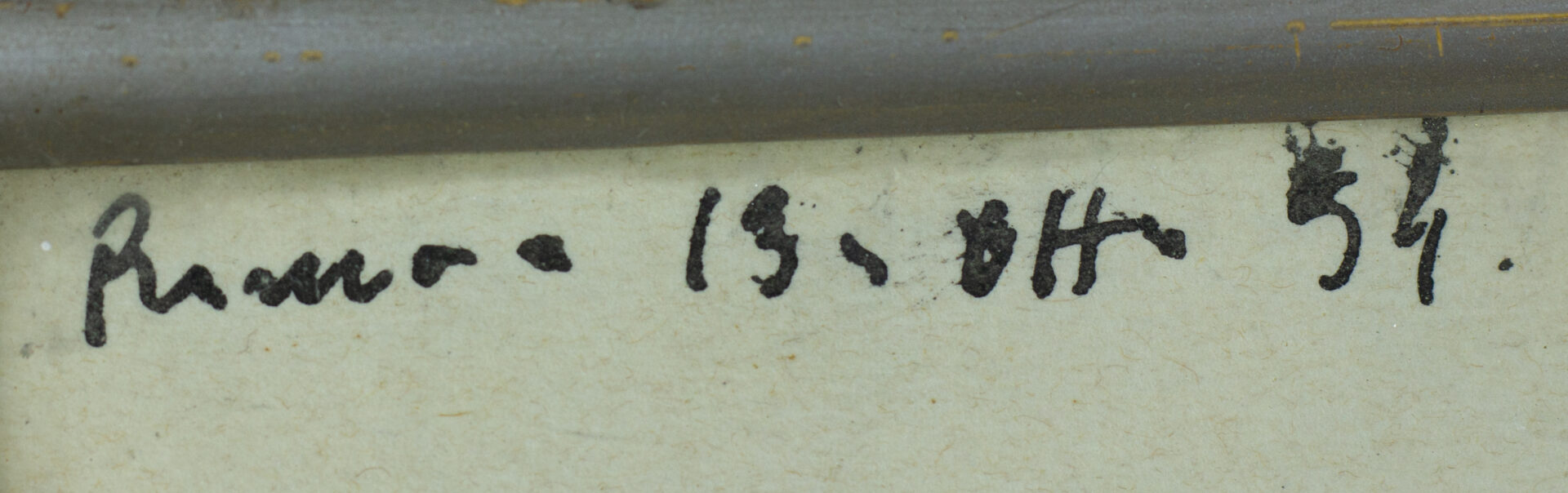 Handwritten inscription “Roma – 13, ott. 54” by Renato Guttuso, indicating the date and place of execution of the artwork.