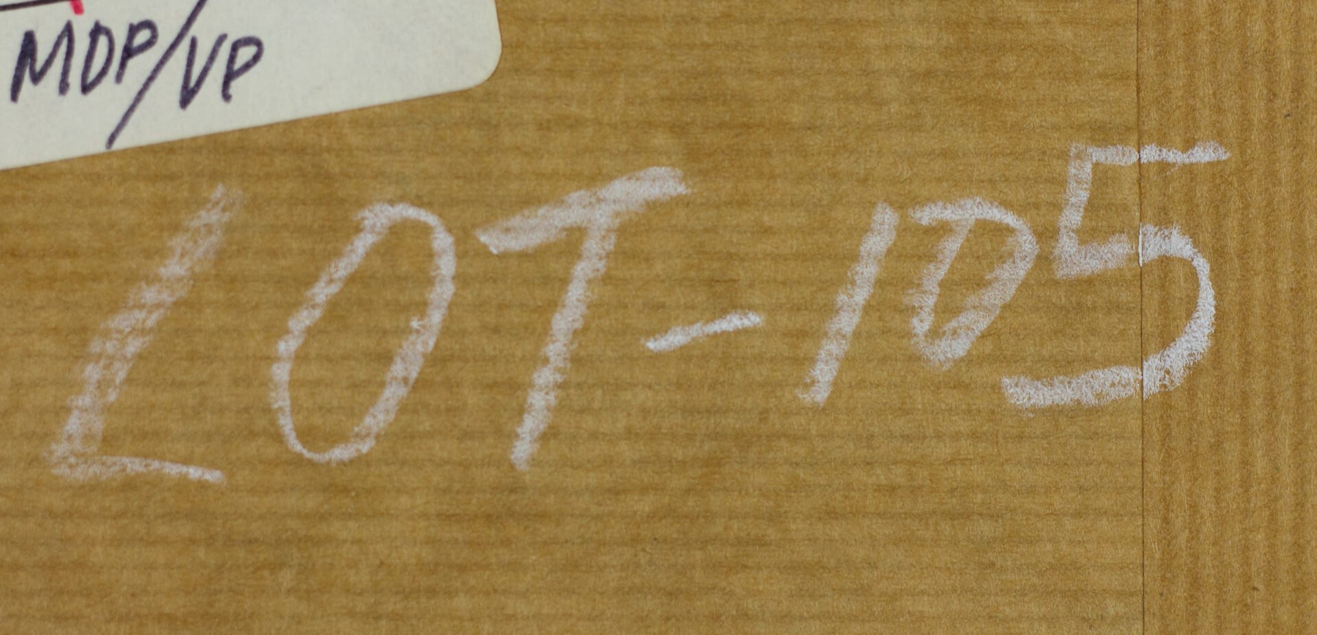 Shipping or collection label on the reverse of Jules Pascin’s drawing.