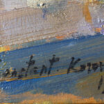 Signature of Konstantin Korovin with date 1927 on Night Scene in Paris