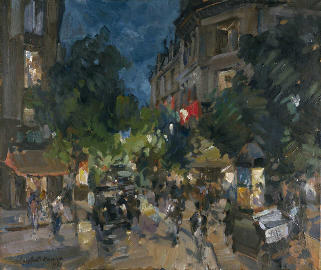 Konstantin Korovin – Night Scene in Paris, 1927 – Oil painting, front view without frame