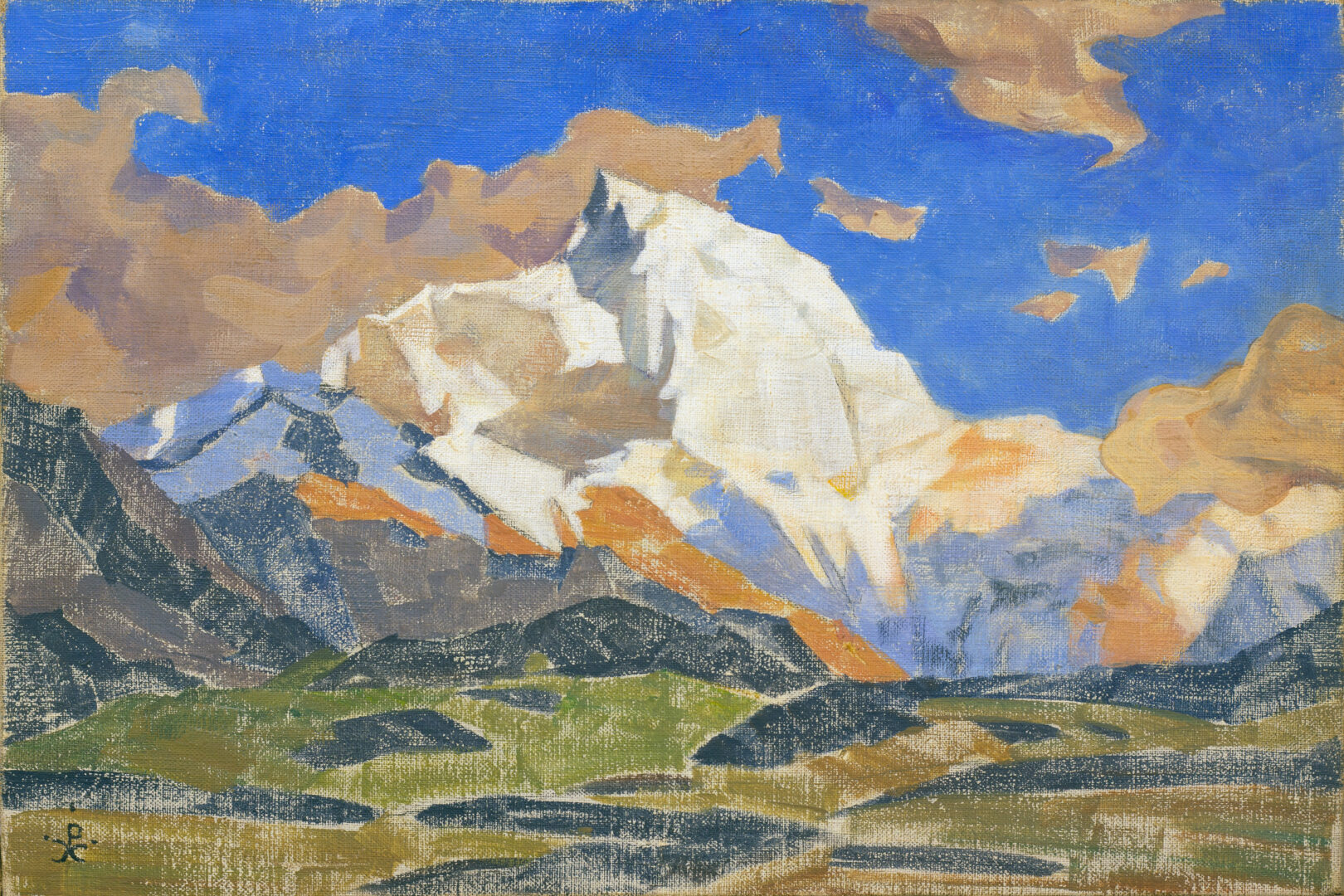 Painting “The Way to Shambhala” by Nicholas Roerich – front view showing Himalayan peaks under vibrant skies