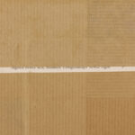 Close-up of label on reverse of Edouard Zawiski’s Horse Race at Longchamp.