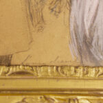 Signature detail from Edouard Zawiski’s Horse Race at Longchamp, lower left corner.