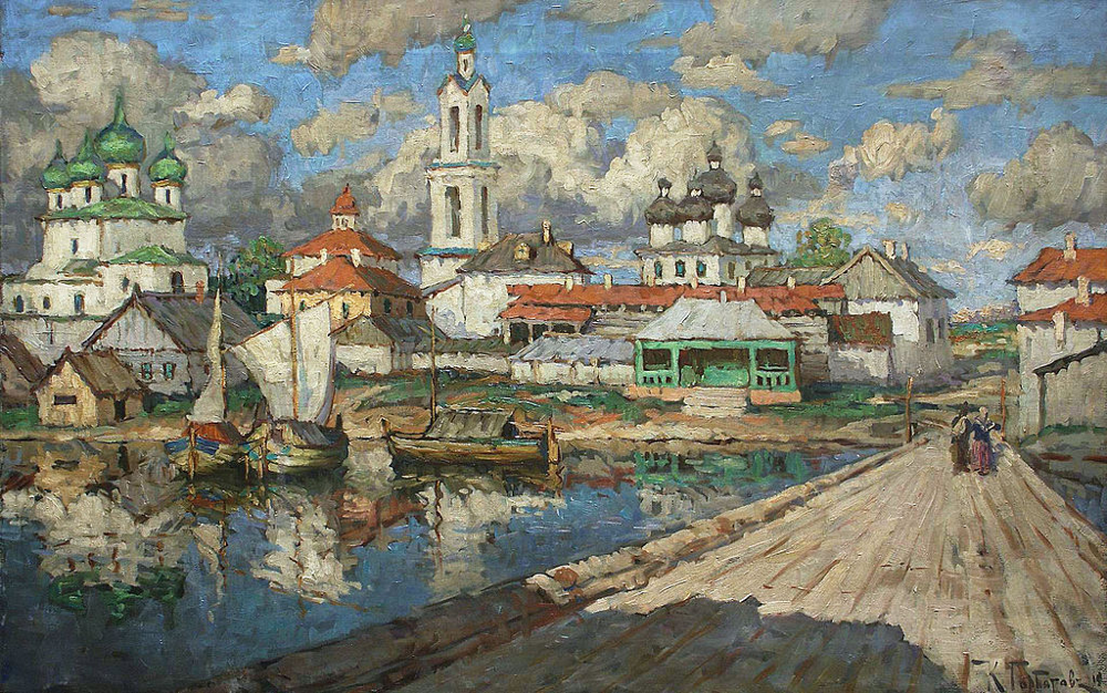 Paisaje urbano ruso de Konstantin Gorbatov - ejemplo clásico del estilo impresionista del artista y de la armonía arquitectónica | Casa de subastas Aurora & Athena Paisaje urbano ruso de Konstantin Gorbatov: ejemplo clásico del estilo impresionista y la armonía arquitectónica del artista.