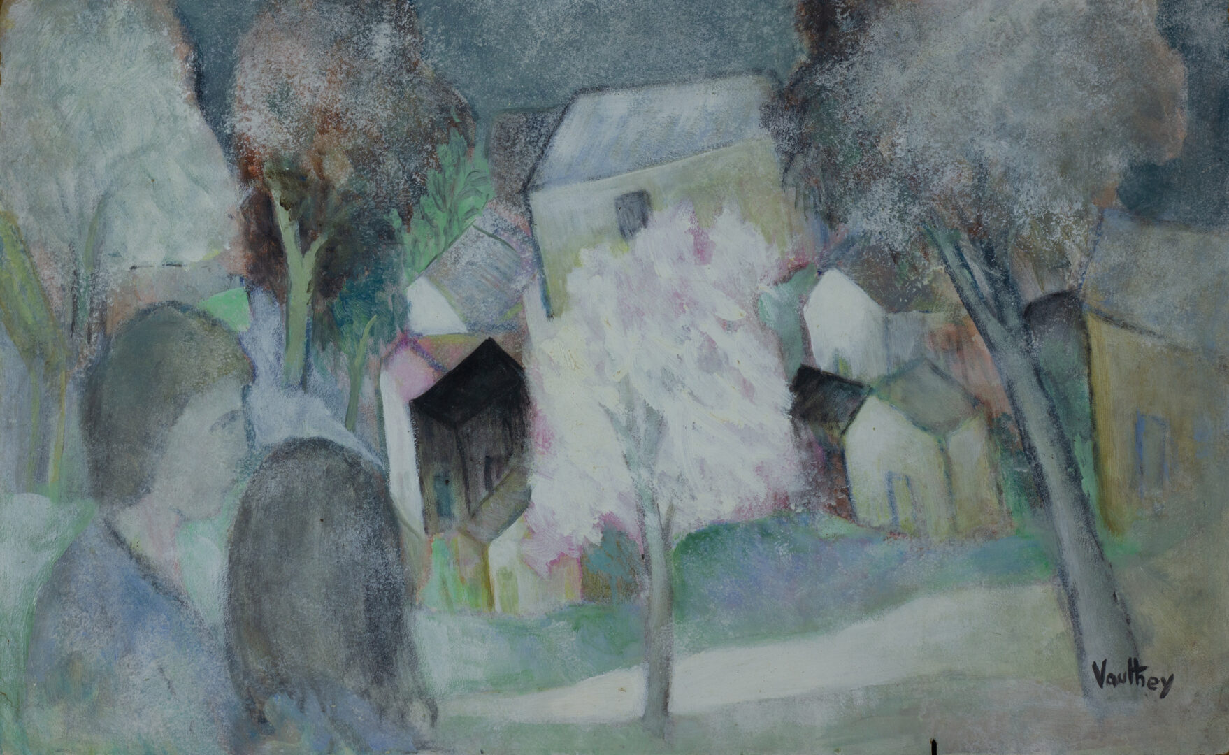 Vaulthey – Spring Village Scene