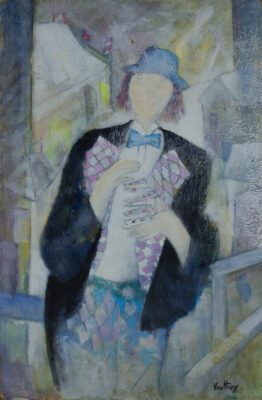 Vaulthey – Harlequin with Playing Cards | Aurora & Athena Auction House Vaulthey – Harlequin with Playing Cards