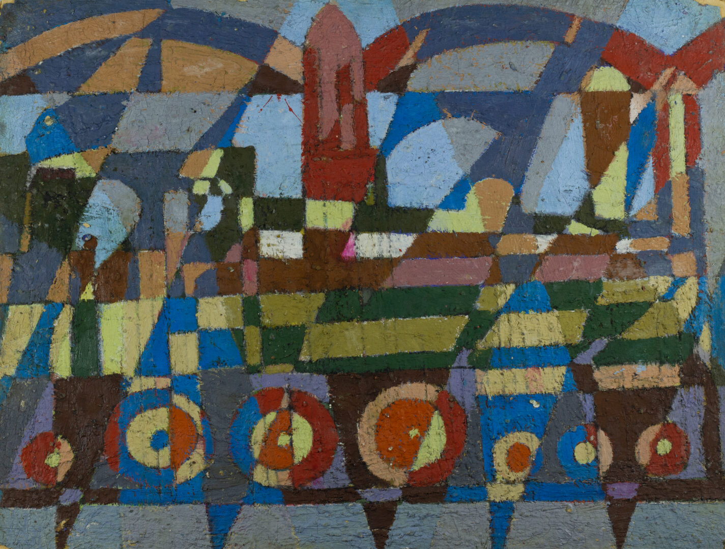 French School – Geometric Composition with Targets and Arches