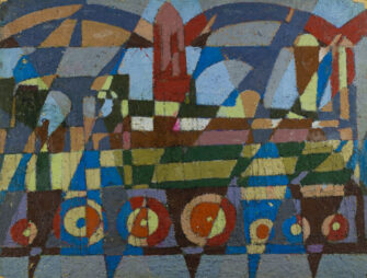 French School – Geometric Composition with Targets and Arches | Aurora & Athena Auction House French School – Geometric Composition with Targets and Arches