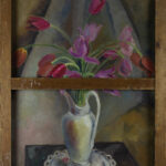 French school – Standing Nude (recto) / Still Life with Tulips (verso)