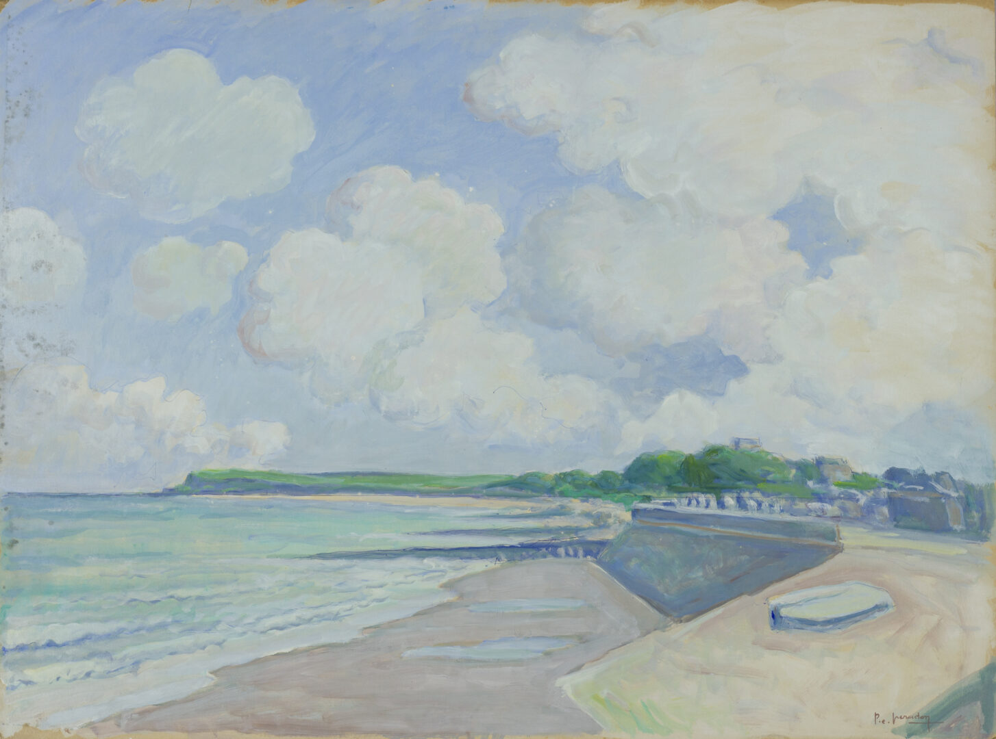 P. E. Heradory – Coastal View with Clouds