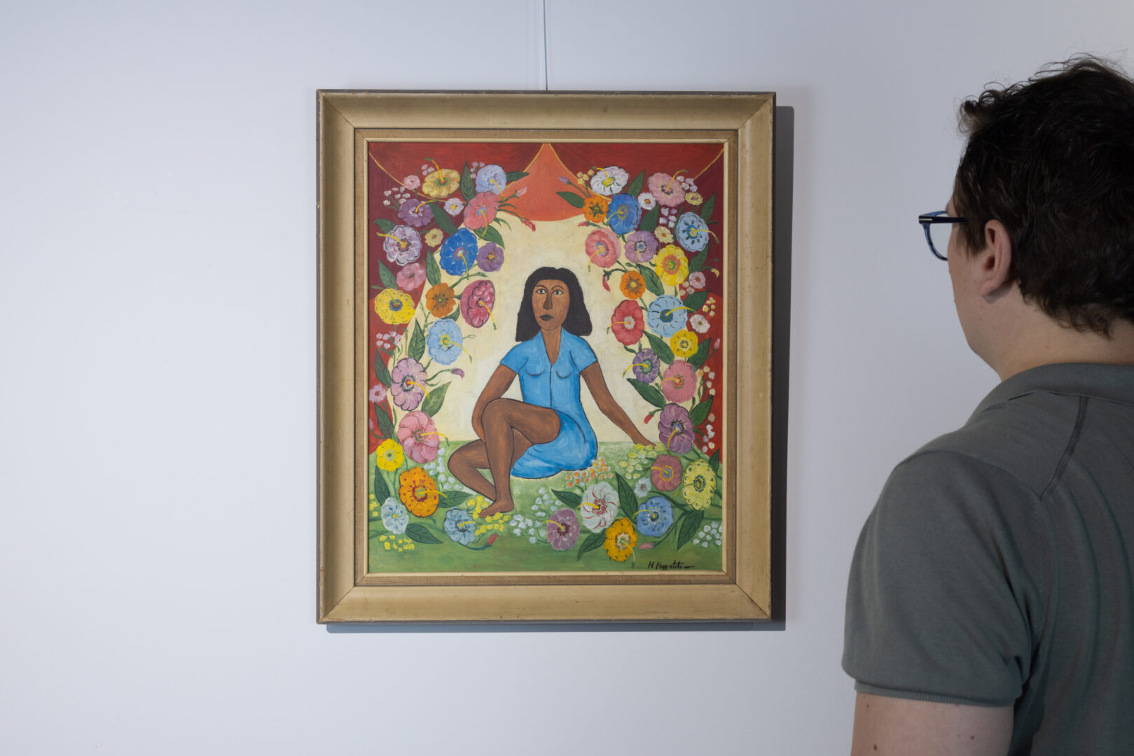 Hector Hyppolite – Woman’s Figure, framed view