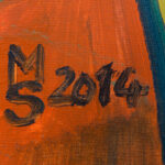 Signature “MS 2014” lower right, detail