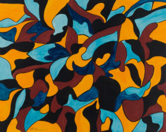 Hernando Ruiz Ocampo – Abstraction, 1977, watercolor on paper, Philippine modernism | Aurora & Athena Auction House Hernando Ruiz Ocampo – Abstraction, 1977, watercolor on paper, Philippine modernism