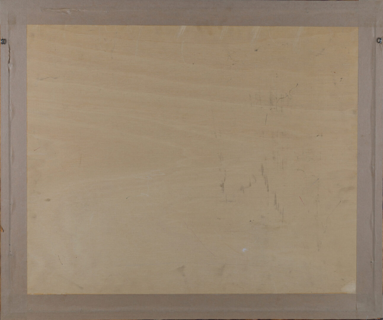 Reverse of the painting Hernando Ruiz Ocampo – Abstraction, 1977