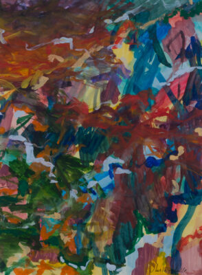 Shirley Jaffe – Untitled, c.1950, mixed media on paper, full view | Aurora & Athena Auction House Shirley Jaffe – Untitled, c.1950, mixed media on paper, full view