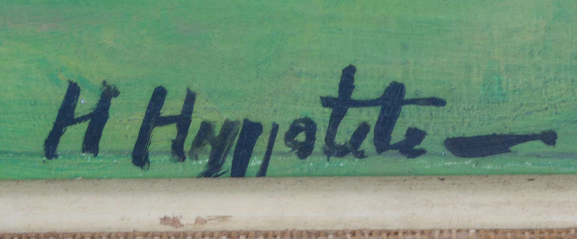 Signature “H Hyppolite” lower right detail