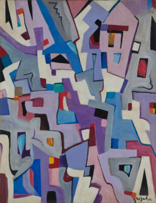 Nejad Devrim – Abstract Composition, 1952, full view | Aurora & Athena Auction House Nejad Devrim – Abstract Composition, 1952, full view