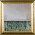 Prabha Shah – Stones and Clouds, 1993, framed view