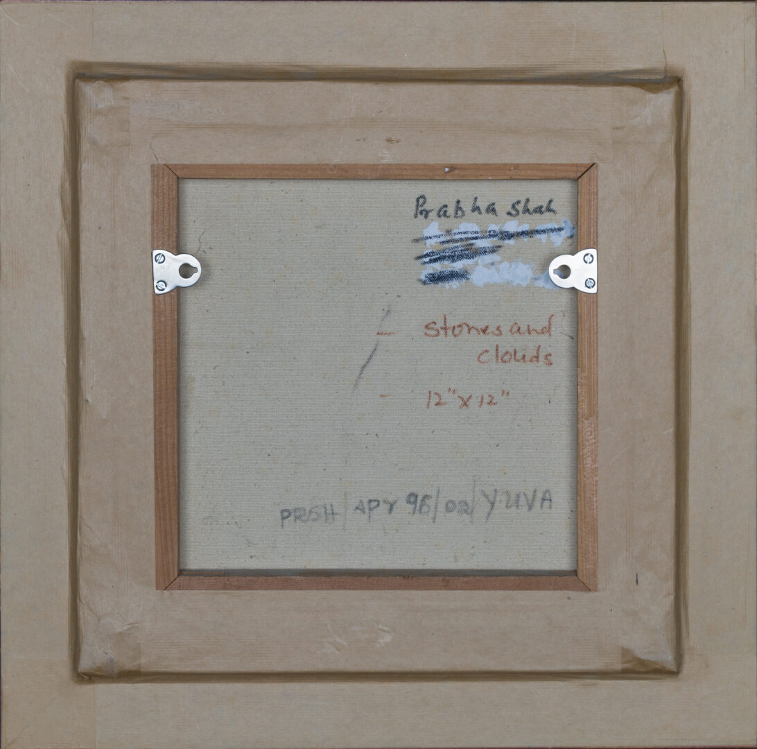 Detail of verso with artist’s notations and YUVA reference