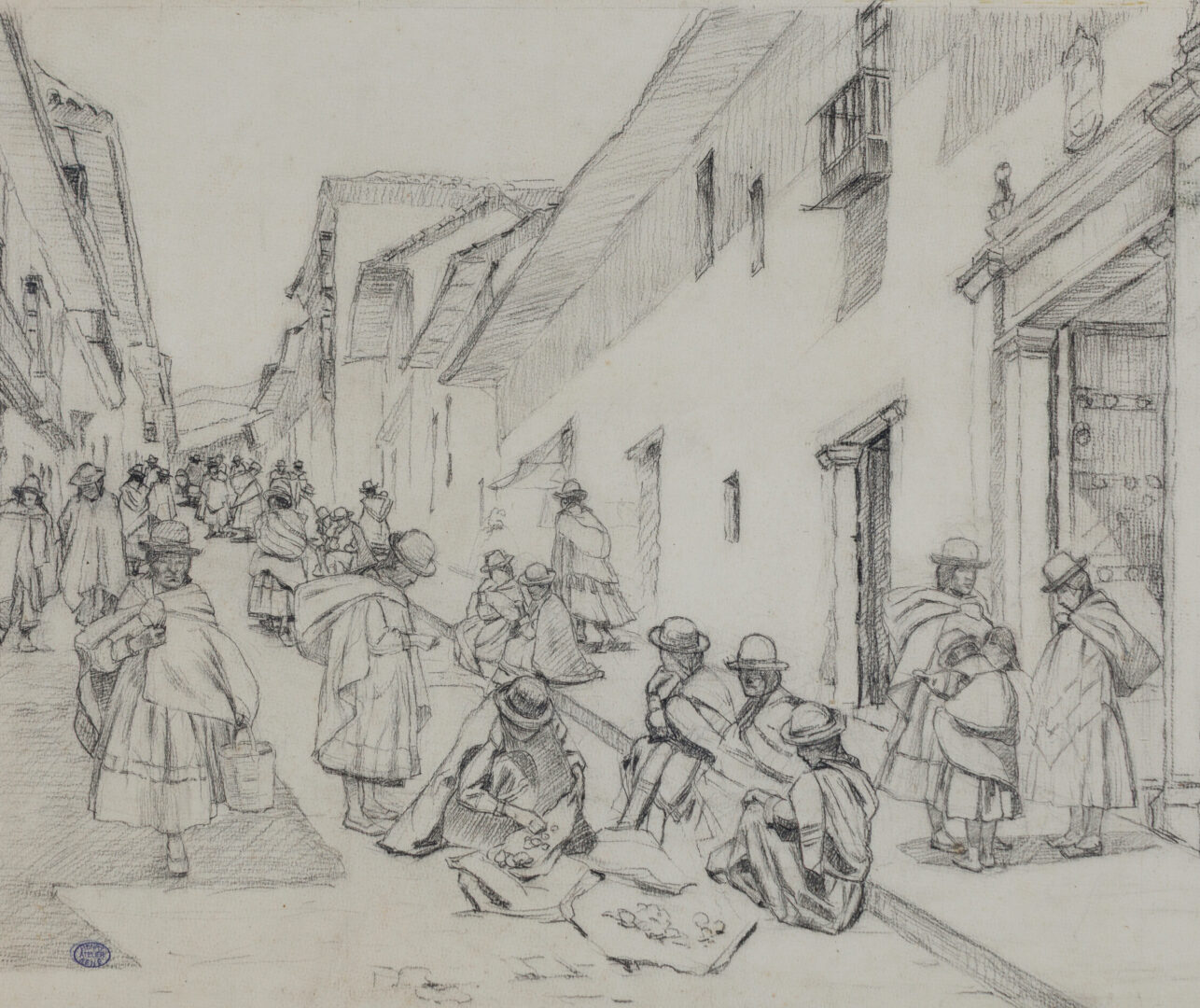 Henry Sene – Street Market Scene