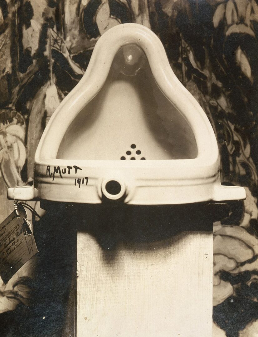 Marcel Duchamp’s Fountain (1917) – a factory-made urinal signed “R. Mutt” – epitomizes how 20th Century Art pushed the boundaries of what art could be. | Aurora & Athena Auction House Marcel Duchamp’s Fountain (1917) – a factory-made urinal signed “R. Mutt” – epitomizes how 20th Century Art pushed the boundaries of what art could be.