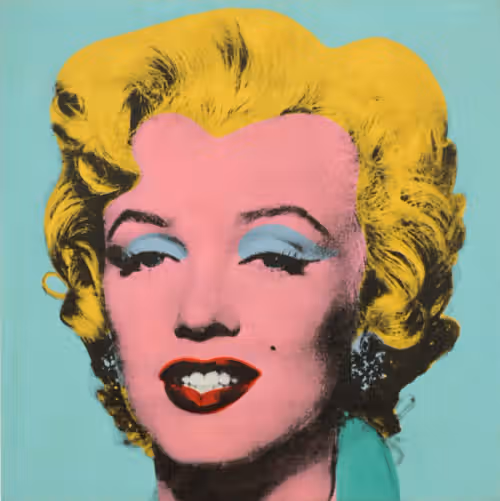 Shot Sage Blue Marilyn © Andy Warhol 1964 | Aurora & Athena Auction House Shot Sage Blue Marilyn © Andy Warhol 1964